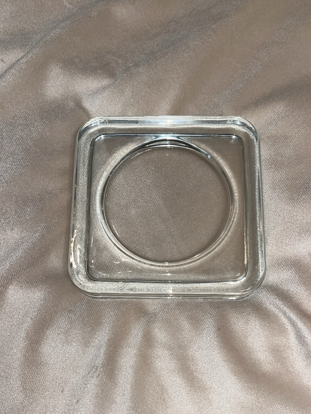 Vintage Square Glass Ashtray Candle Holder Trinket Dish